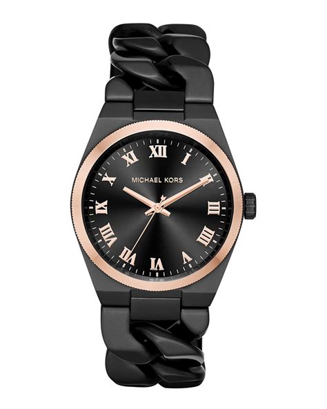 michael kors black chain link watch|Michael Kors Watch model nadja.